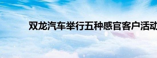 双龙汽车举行五种感官客户活动