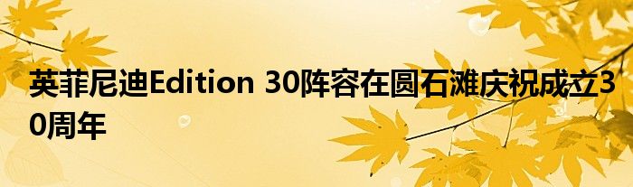 英菲尼迪Edition 30阵容在圆石滩庆祝成立30周年