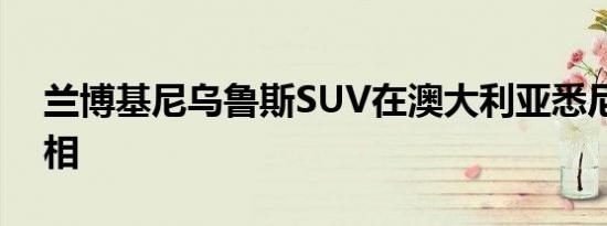 兰博基尼乌鲁斯SUV在澳大利亚悉尼正式亮相