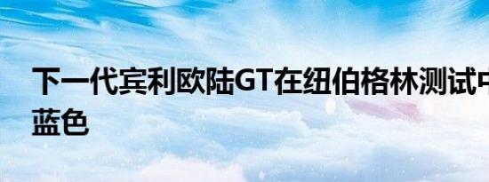 下一代宾利欧陆GT在纽伯格林测试中被涂成蓝色