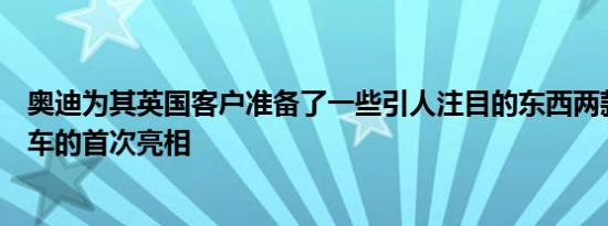 奥迪为其英国客户准备了一些引人注目的东西两款新性能汽车的首次亮相