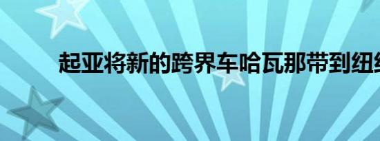 起亚将新的跨界车哈瓦那带到纽约