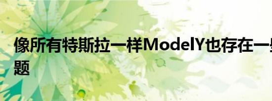 像所有特斯拉一样ModelY也存在一些质量问题