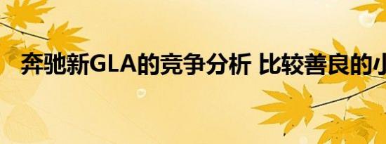 奔驰新GLA的竞争分析 比较善良的小鲜肉