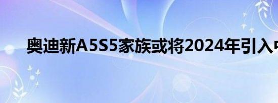 奥迪新A5S5家族或将2024年引入中国