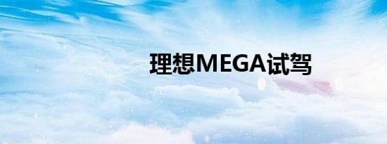 理想MEGA试驾